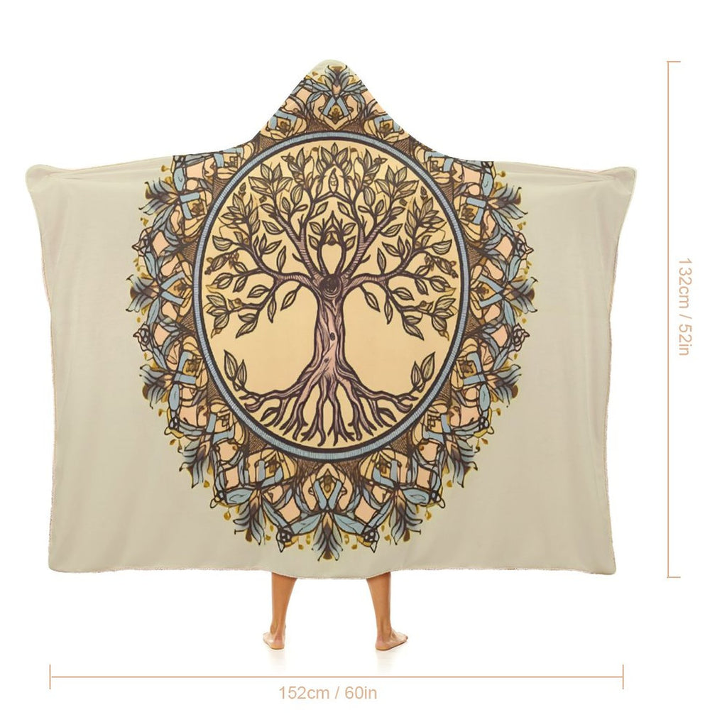 Manta con capucha de árbol