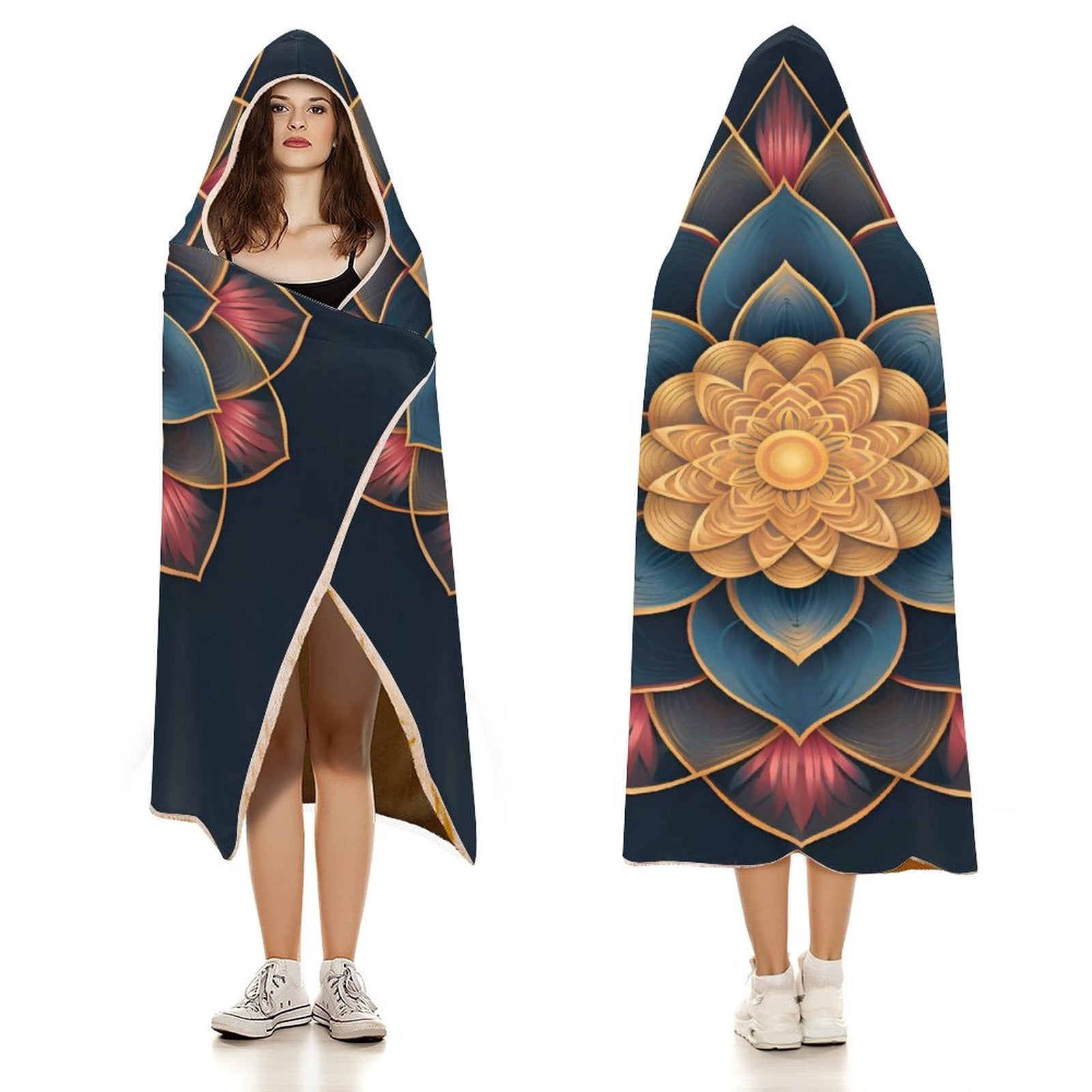 Lotus Hooded Blanket