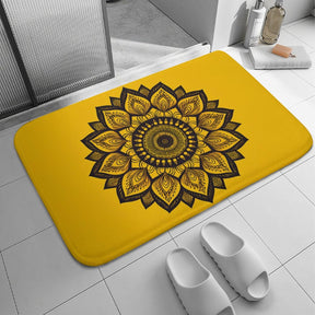 Sunflower Coral Velvet Rug