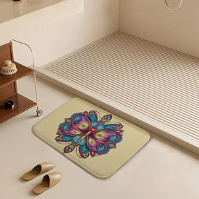 Butterfly Coral Velvet Rug