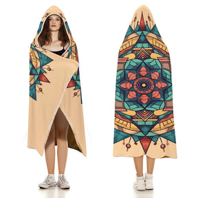 Geometric Hooded Blanket