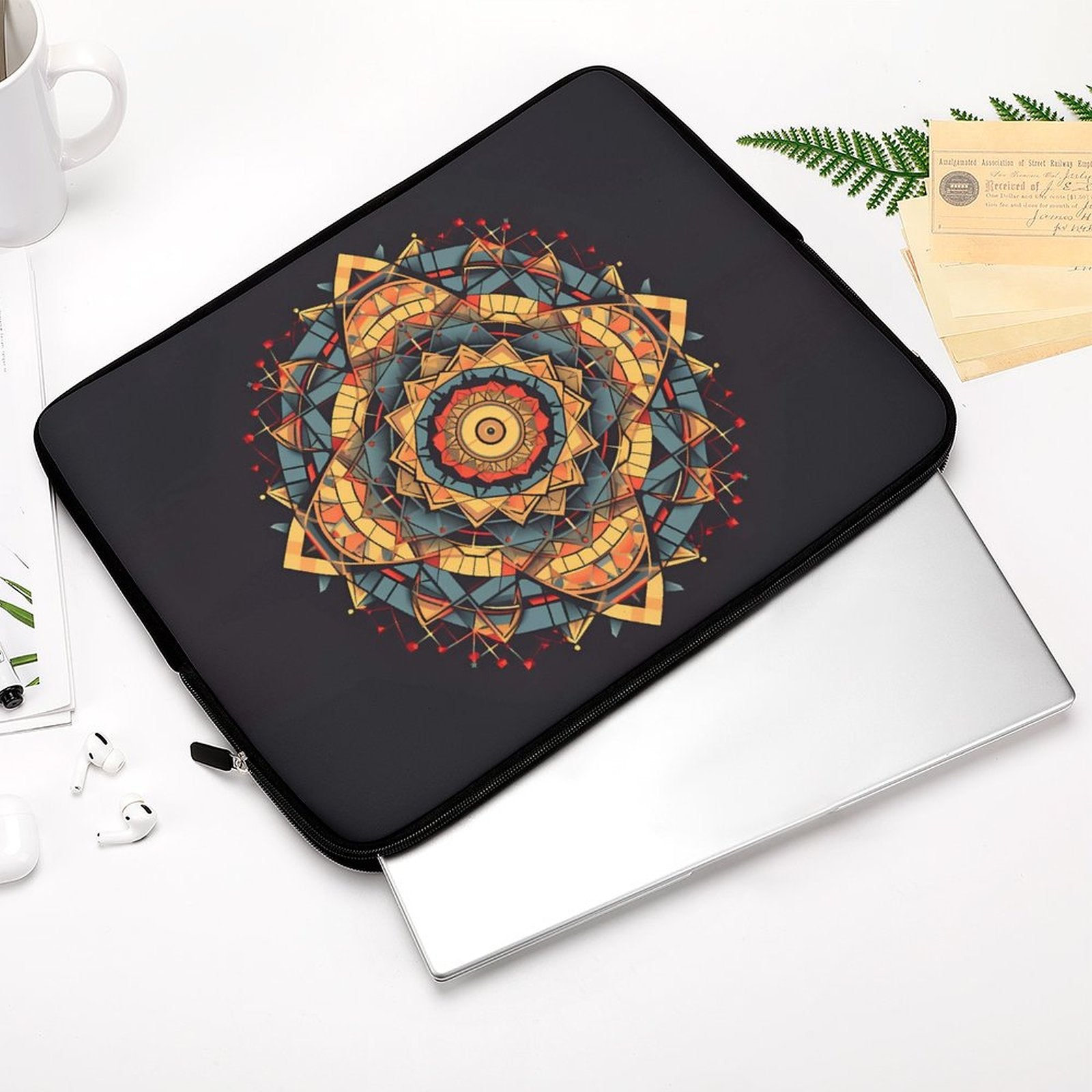 Funda geométrica para portátil