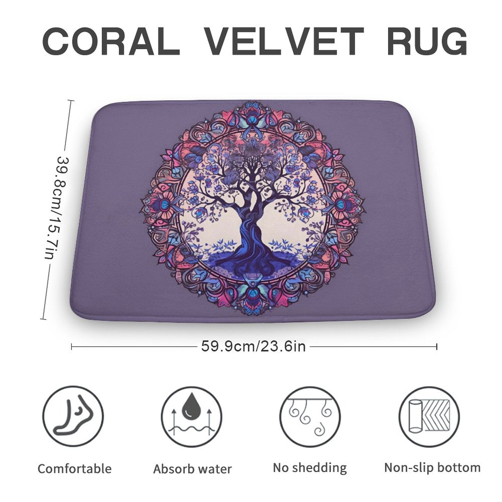 Tree Coral Velvet Rug