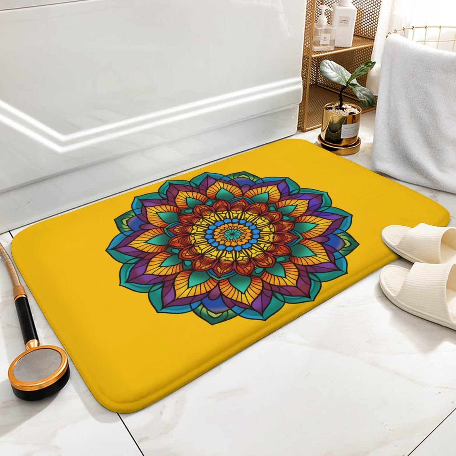 Sunflower Coral Velvet Rug