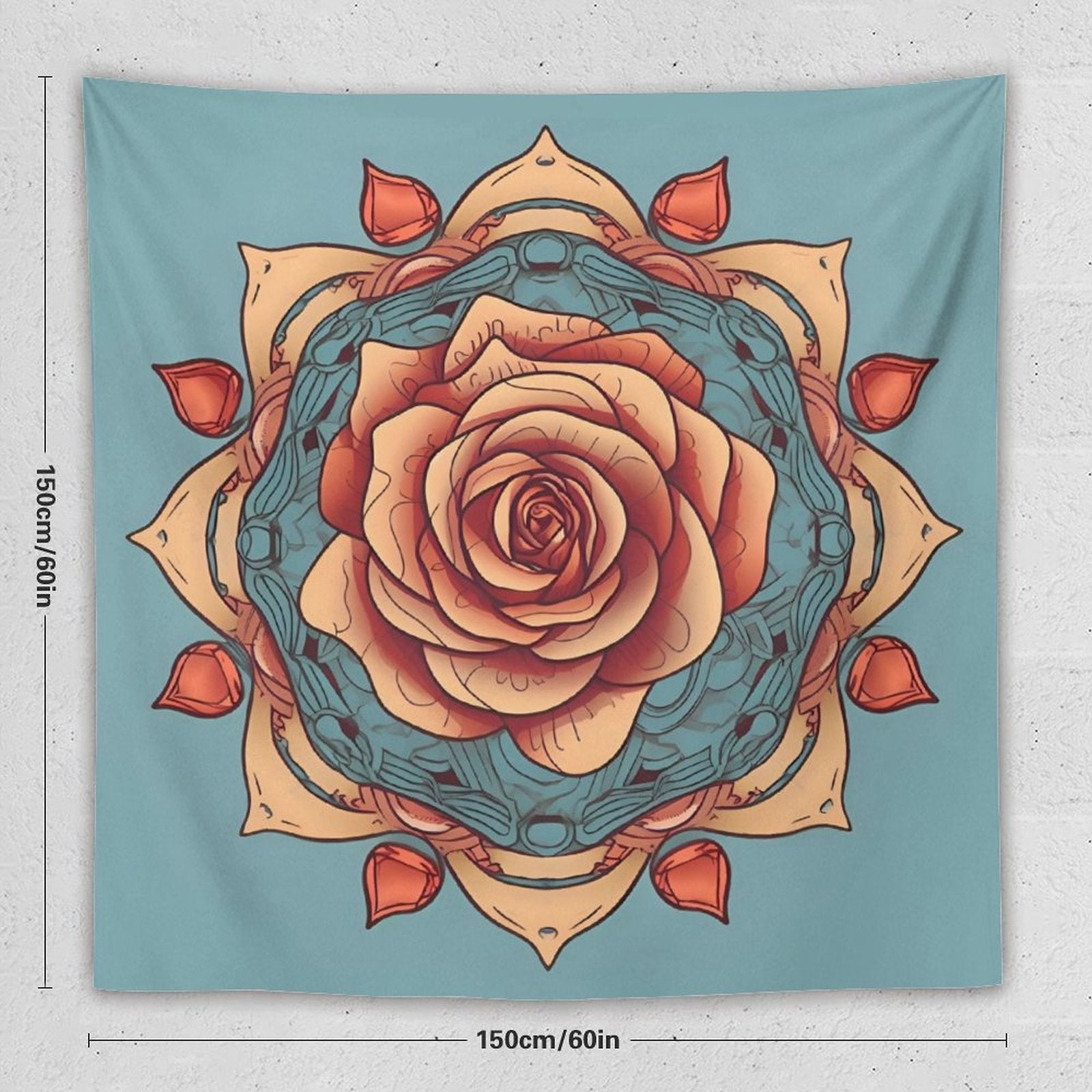 Tapiz de pared de rosas