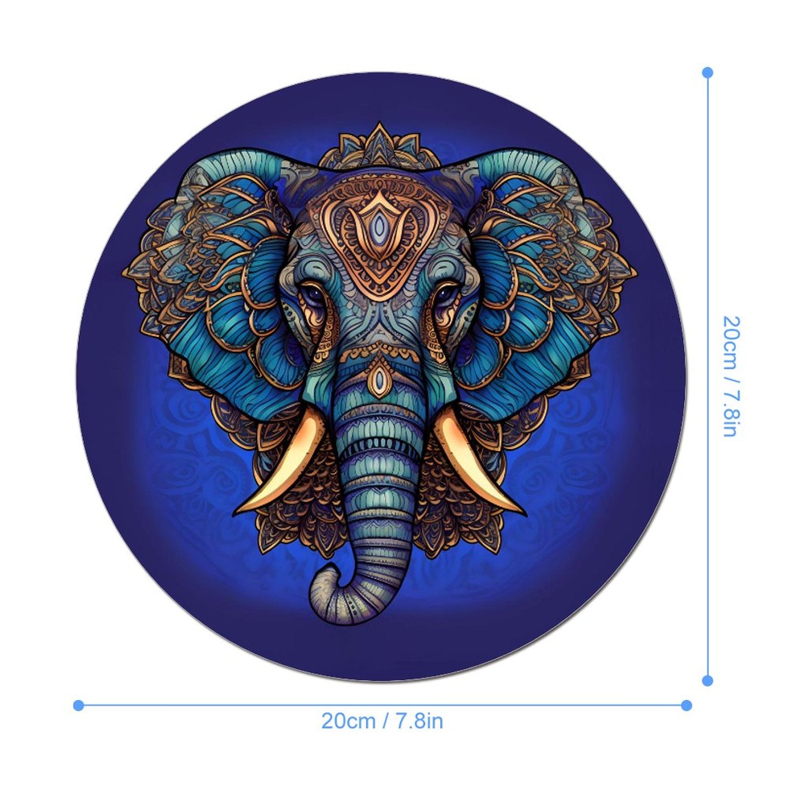 Elephant Round Mouse Pad