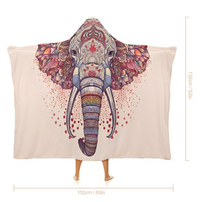 Elephant Hooded Blanket