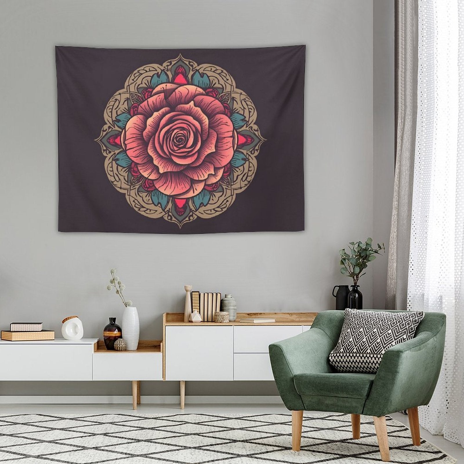 Rose Wall Tapestry