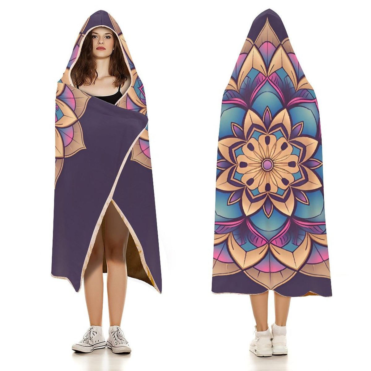 Lotus Hooded Blanket