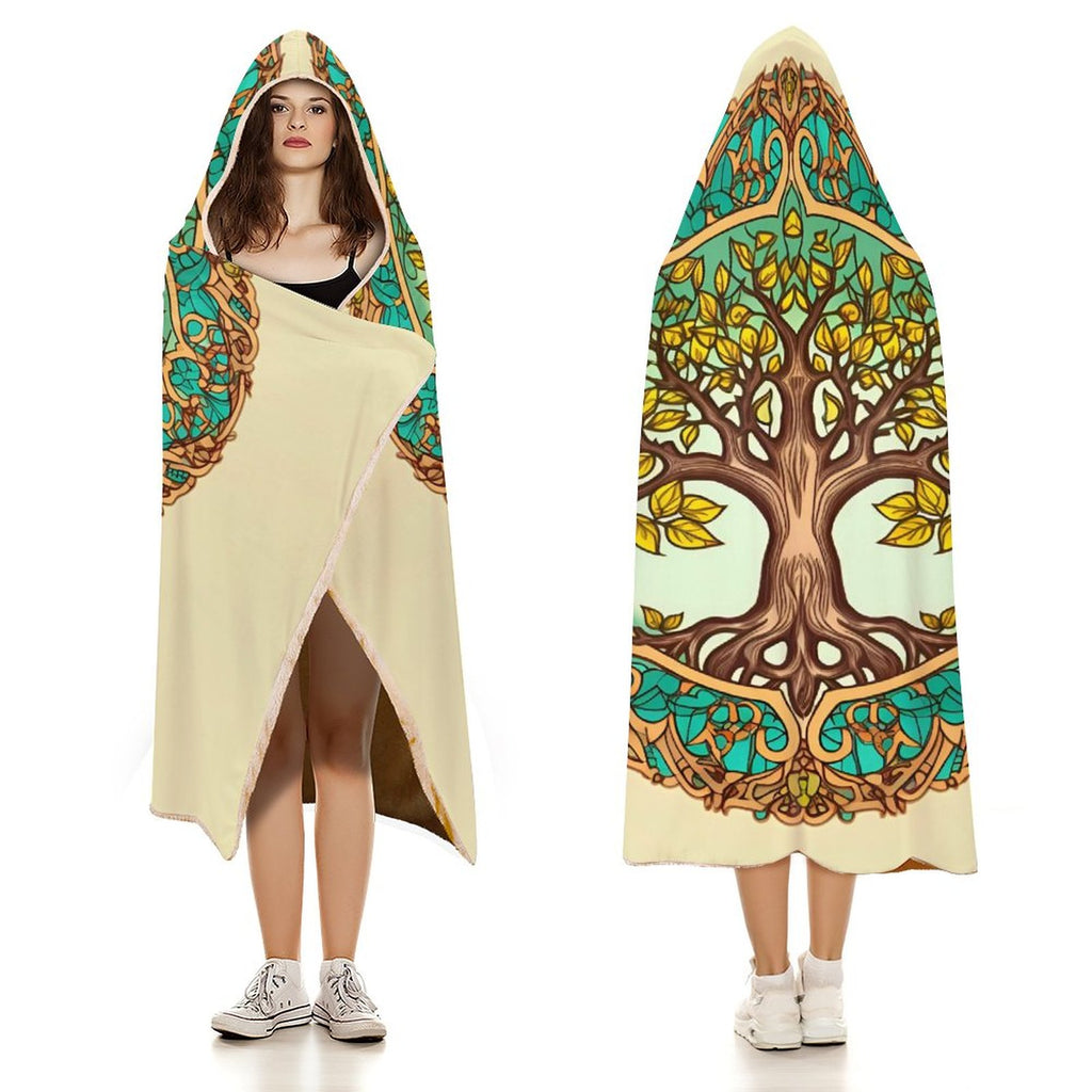 Manta con capucha de árbol