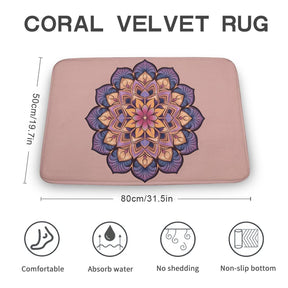 Lotus Coral Velvet Rug