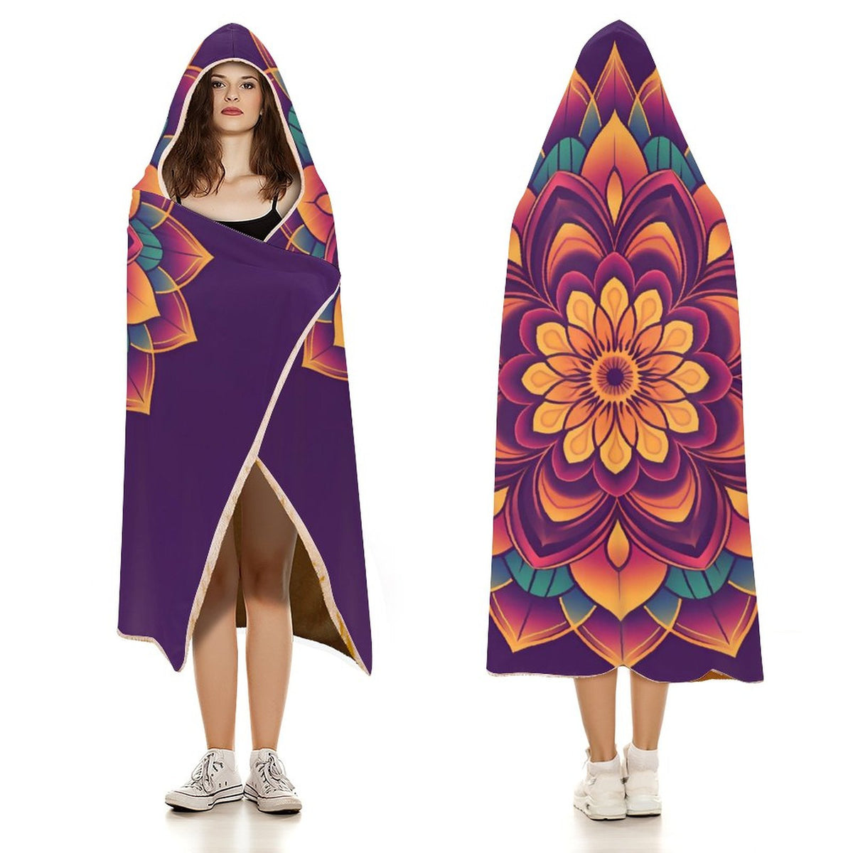 Lotus Hooded Blanket