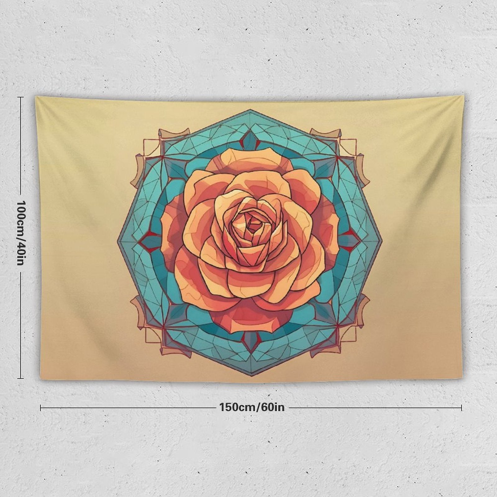 Tapiz de pared de rosas