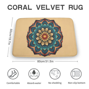 Lotus Coral Velvet Rug