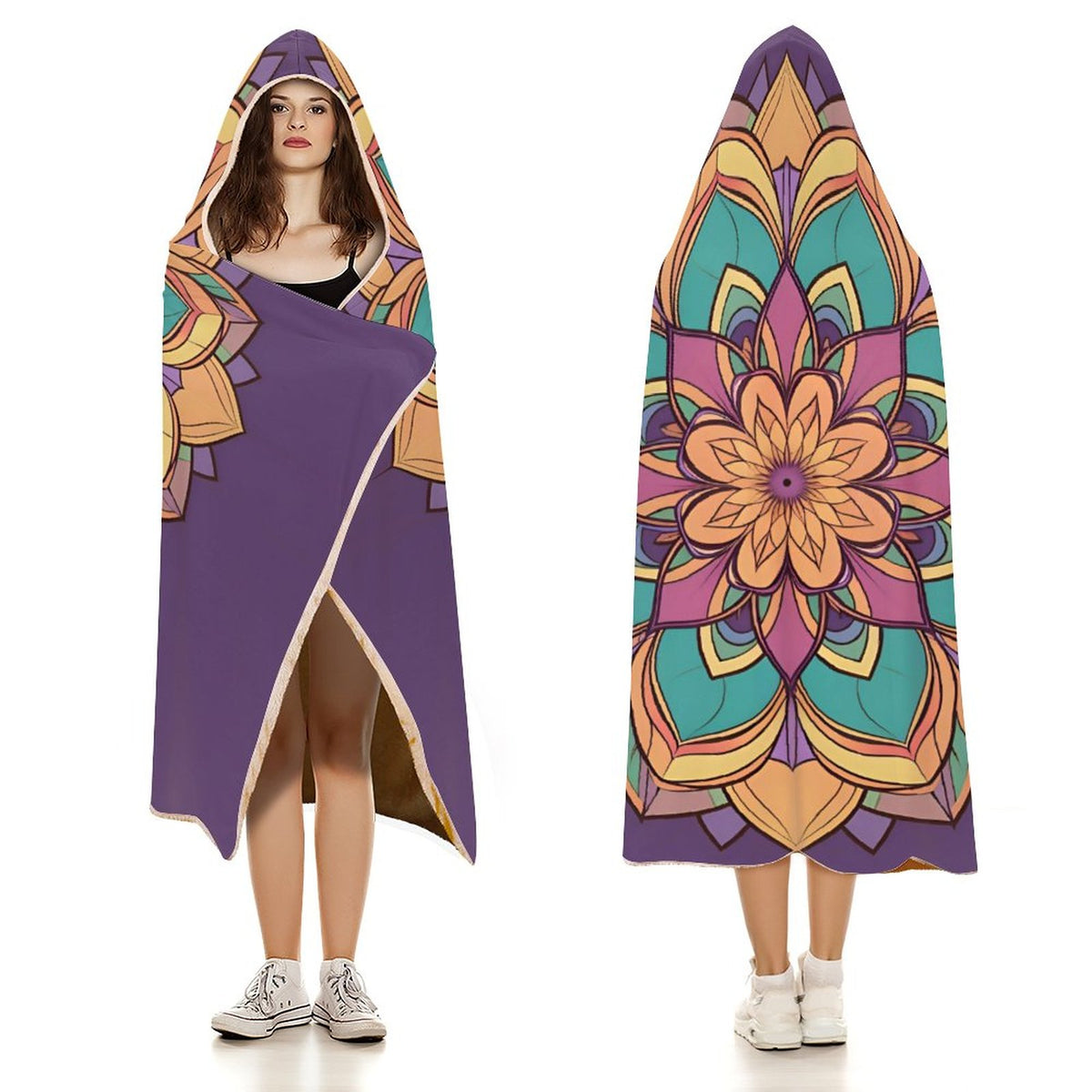 Lotus Hooded Blanket