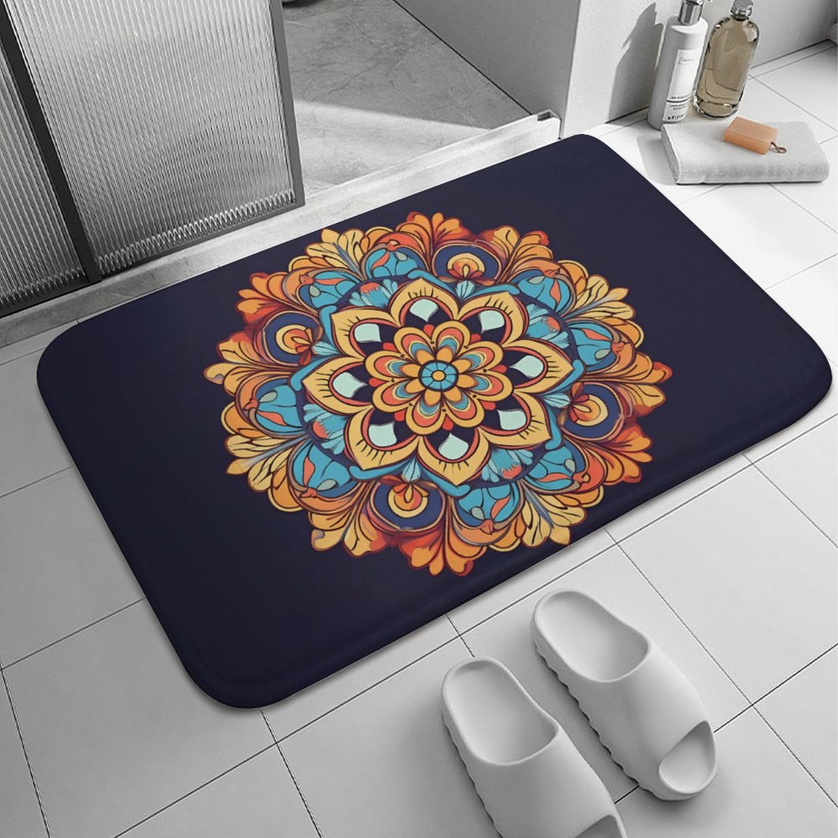 Flower Coral Velvet Rug