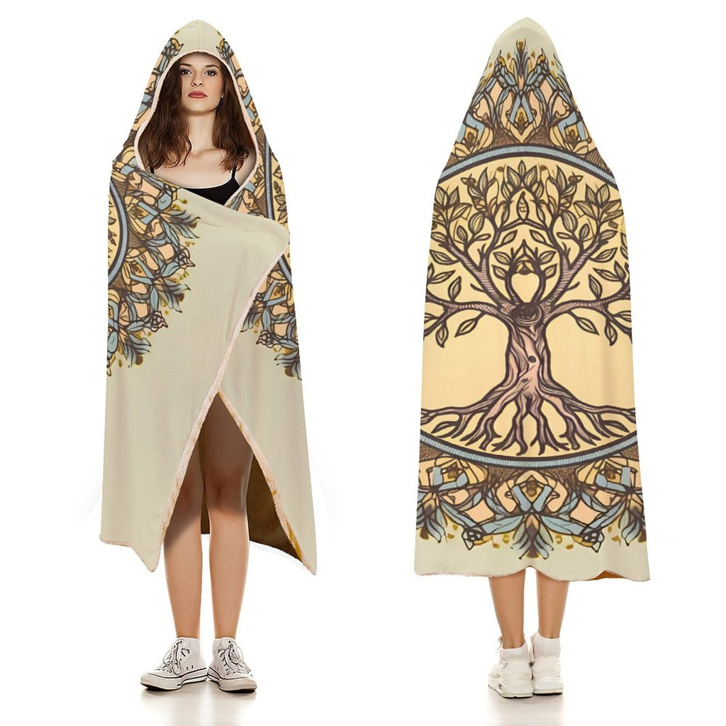 Manta con capucha de árbol