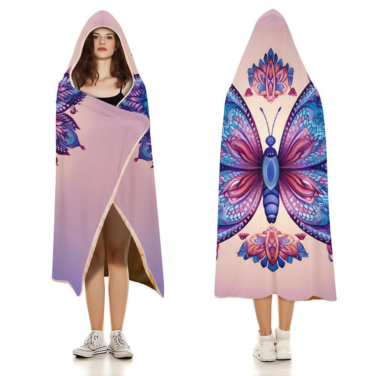 Butterfly Hooded Blanket