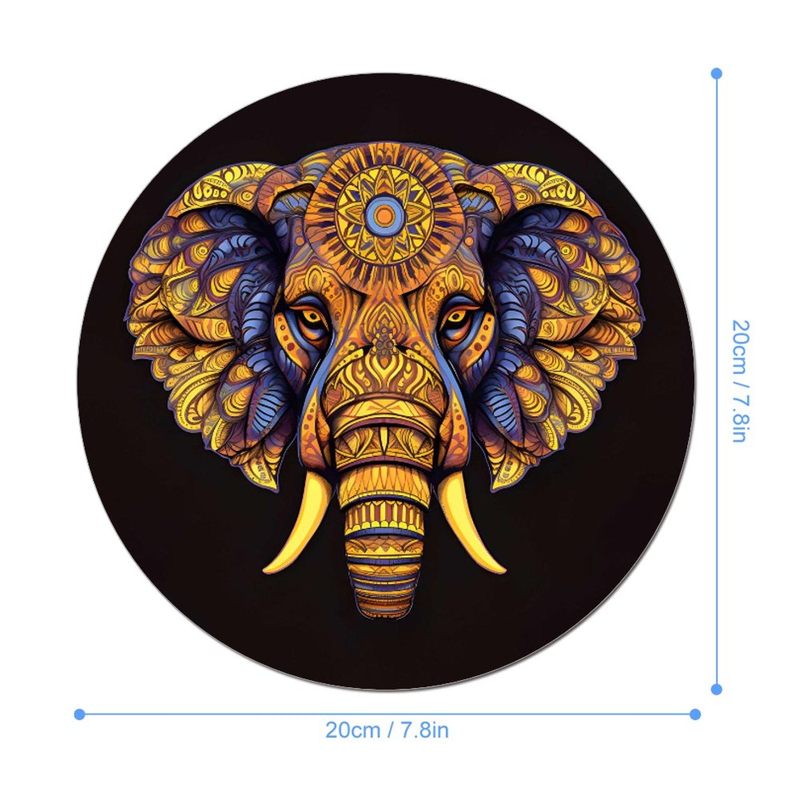 Elephant Round Mouse Pad