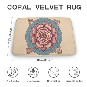 Rose Coral Velvet Rug