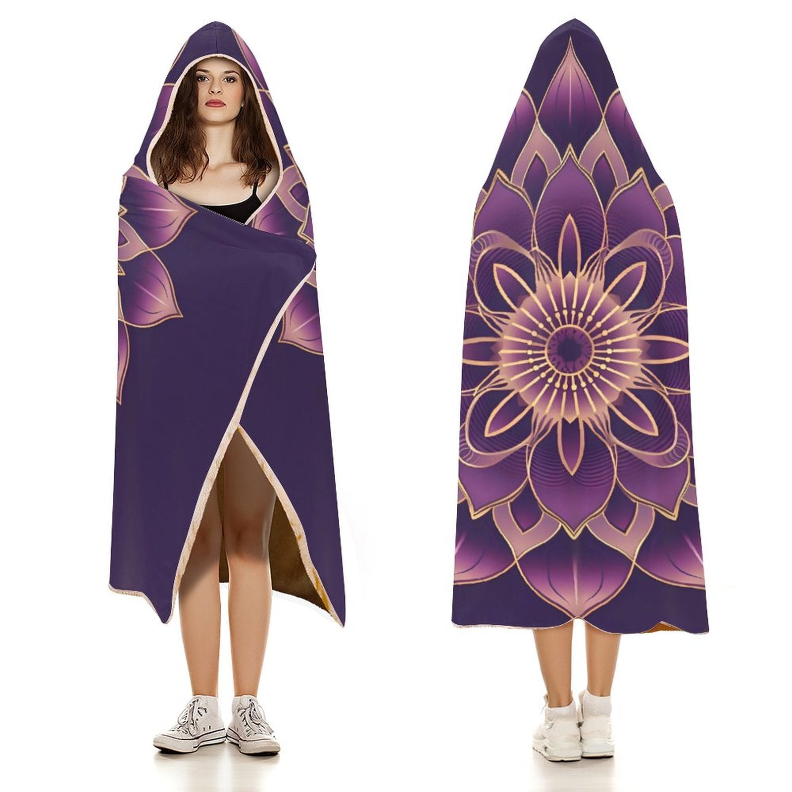 Lotus Hooded Blanket