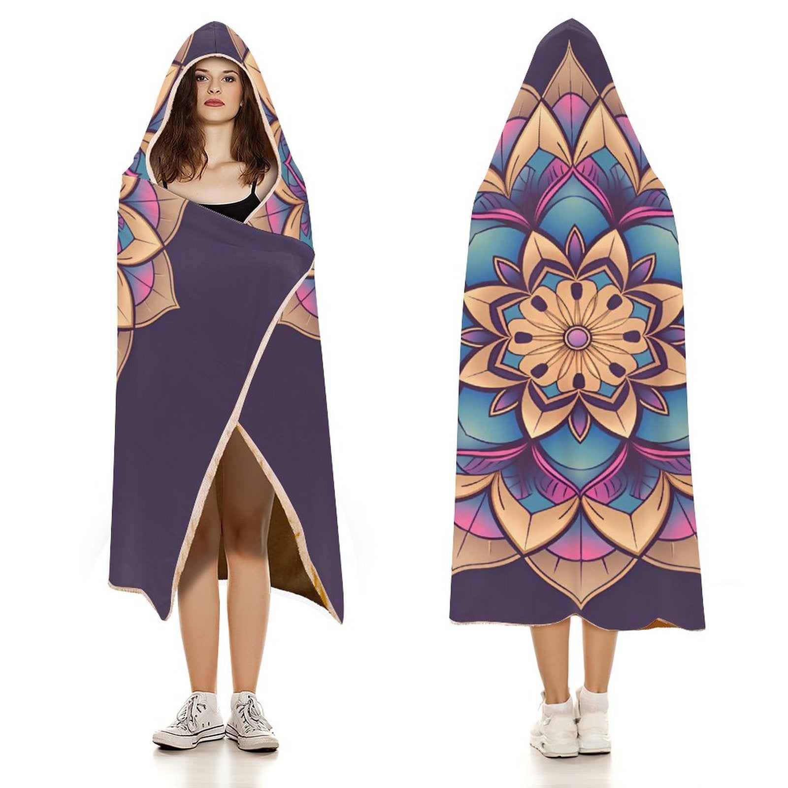 Lotus Hooded Blanket