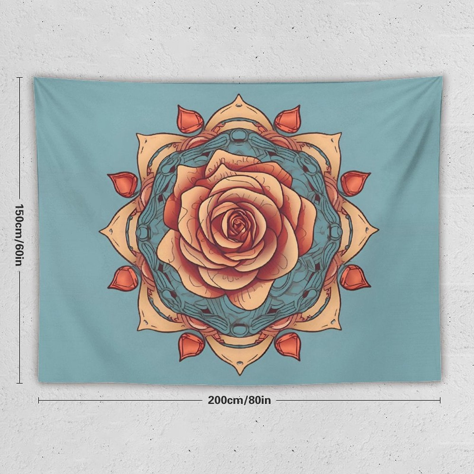 Tapiz de pared de rosas