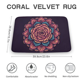 Rose Coral Velvet Rug