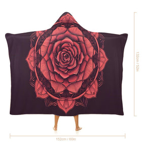 Rose Hooded Blanket