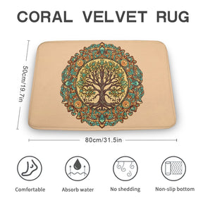 Tree Coral Velvet Rug