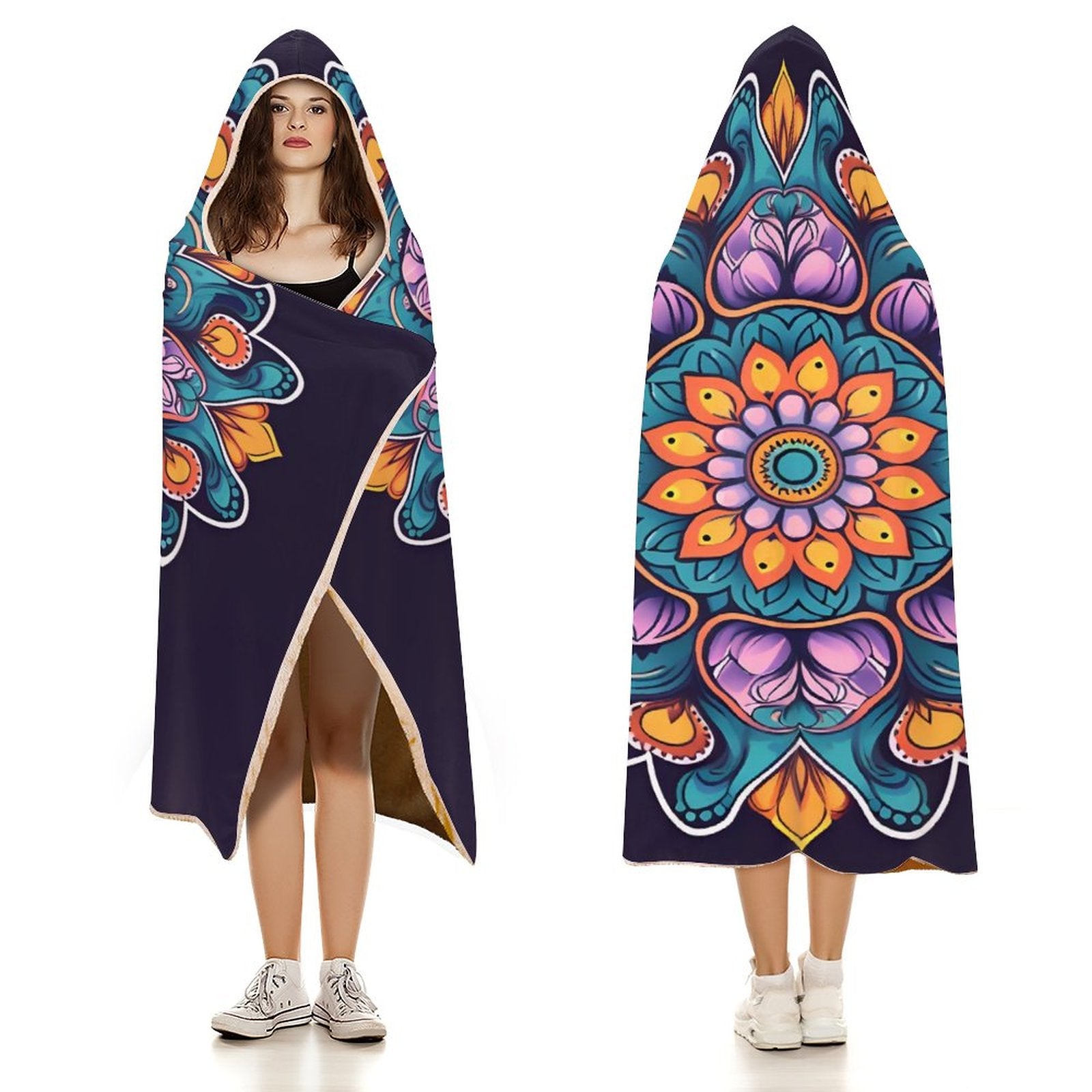 Flower Hooded Blanket