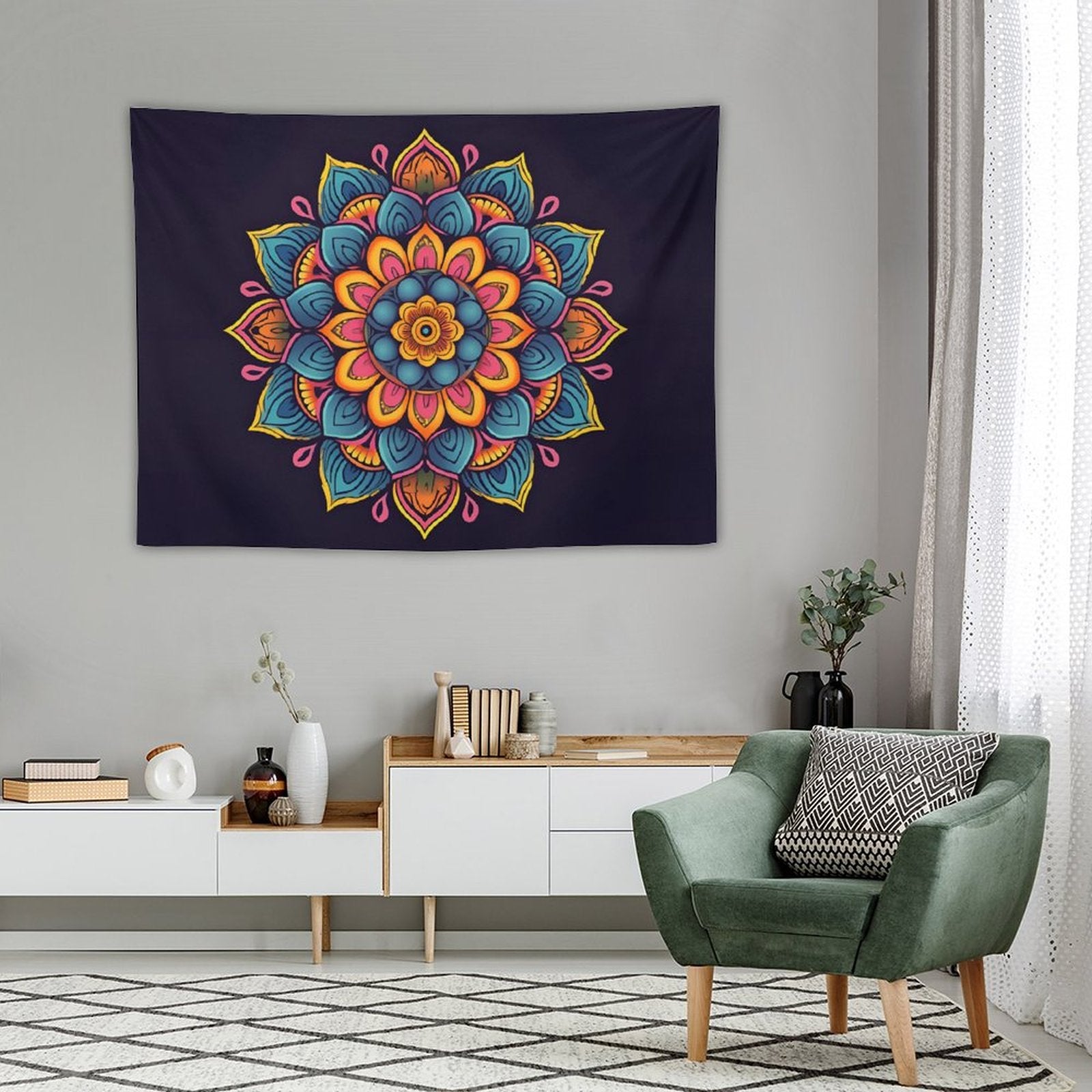Tapiz de pared de flores