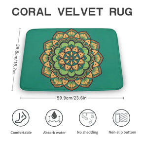 Lotus Coral Velvet Rug