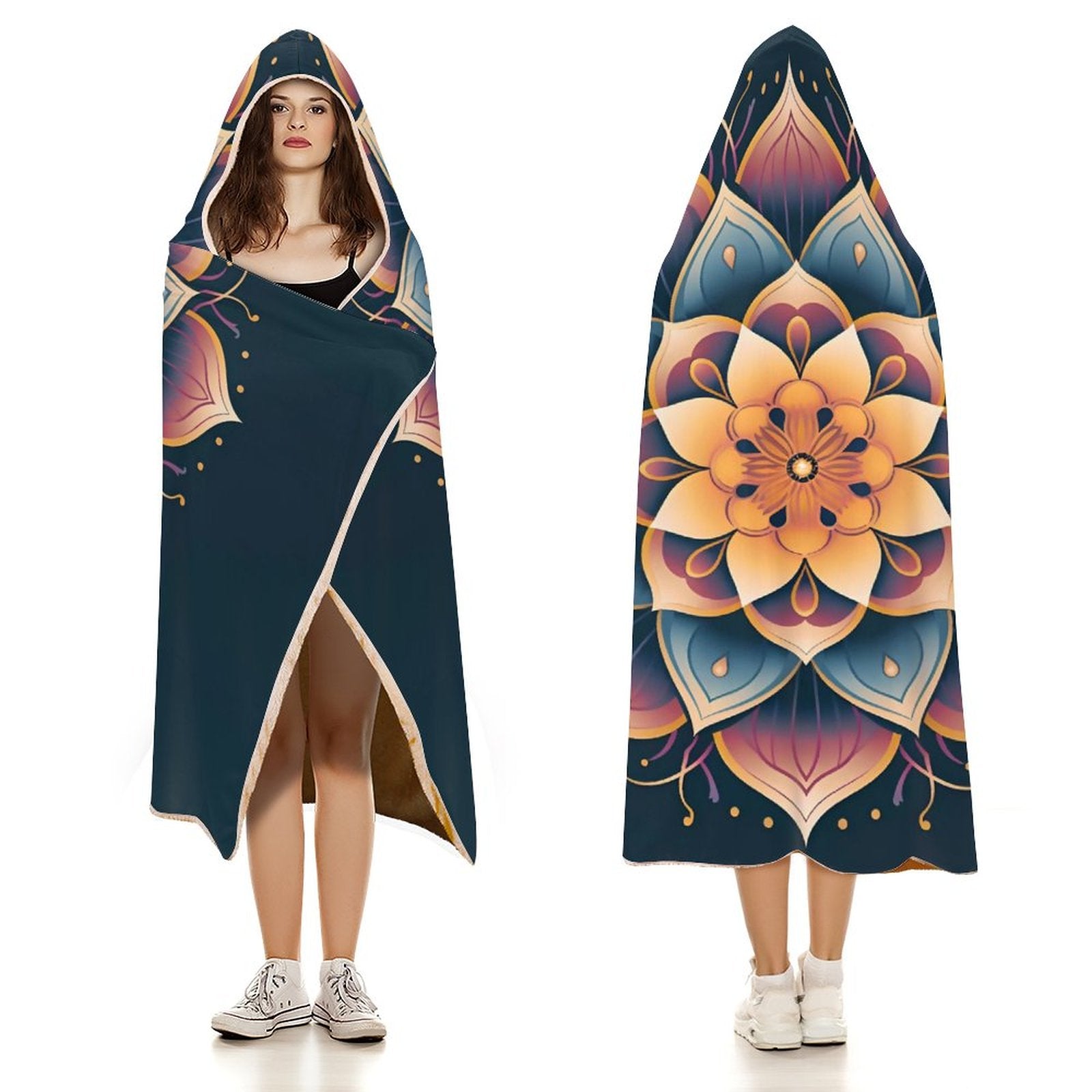 Lotus Hooded Blanket