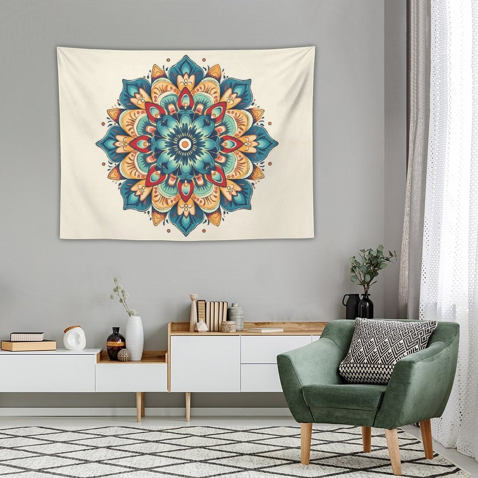 Tapiz de pared de flores