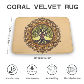 Tree Coral Velvet Rug