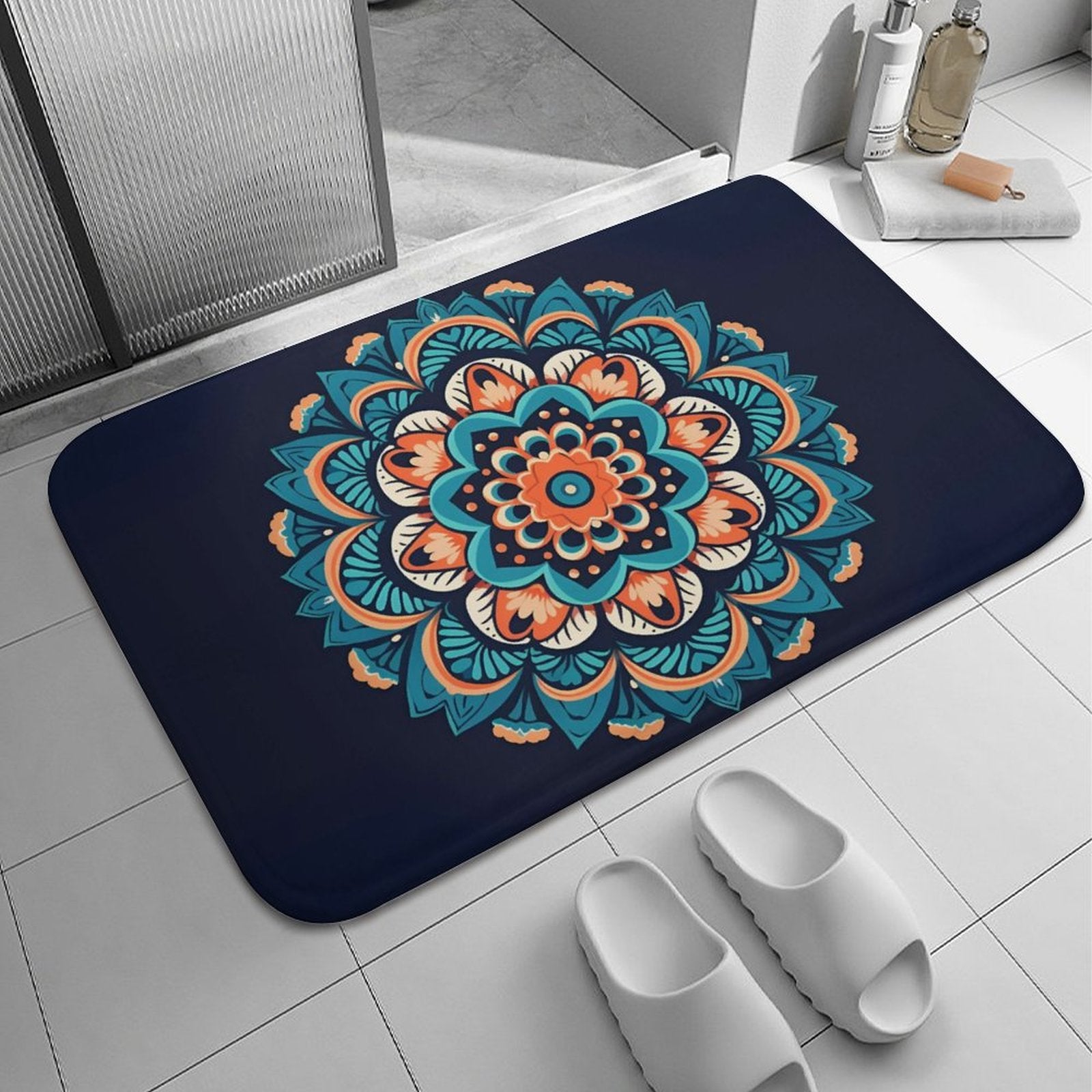 Flower Coral Velvet Rug