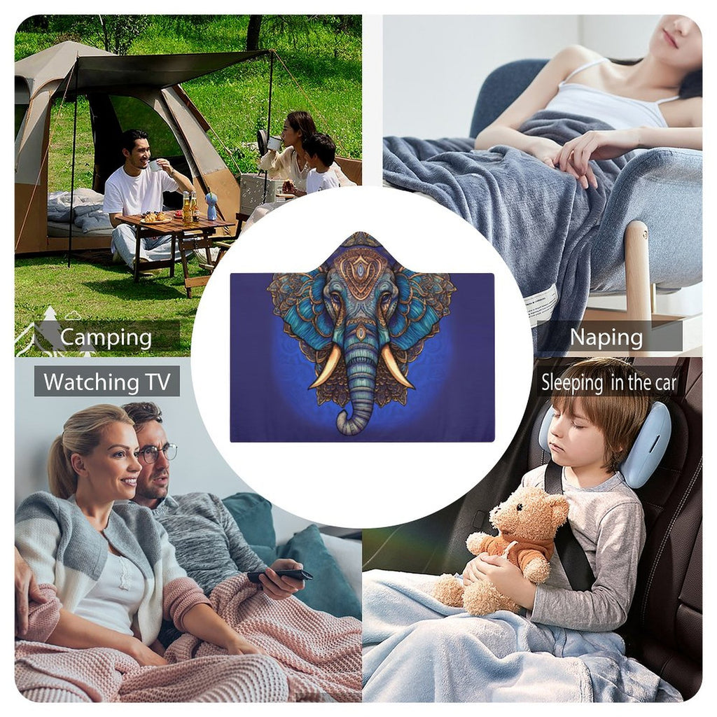 Elephant Hooded Blanket