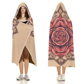 Rose Hooded Blanket