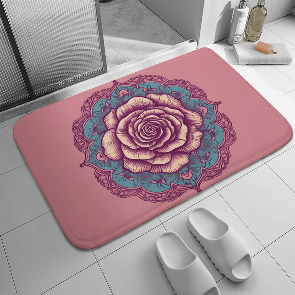 Alfombra de terciopelo coral rosa
