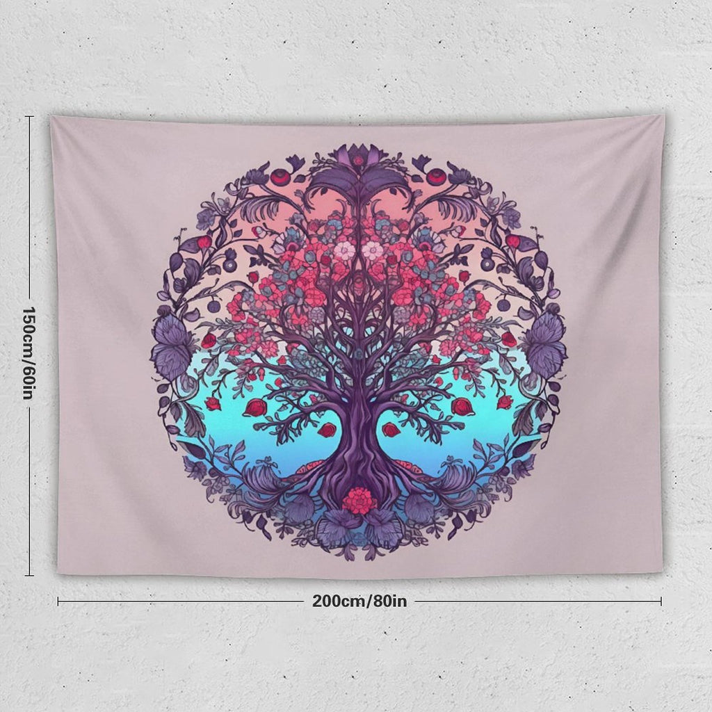 Tapiz de pared de árbol