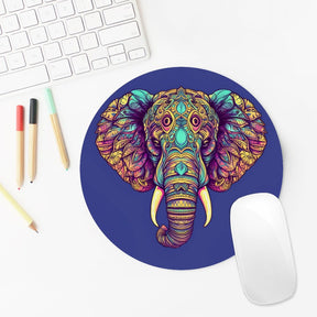 Elephant Round Mouse Pad