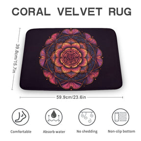 Rose Coral Velvet Rug