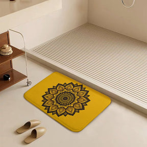 Sunflower Coral Velvet Rug