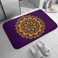 Alfombra de terciopelo coral con diseño de girasol