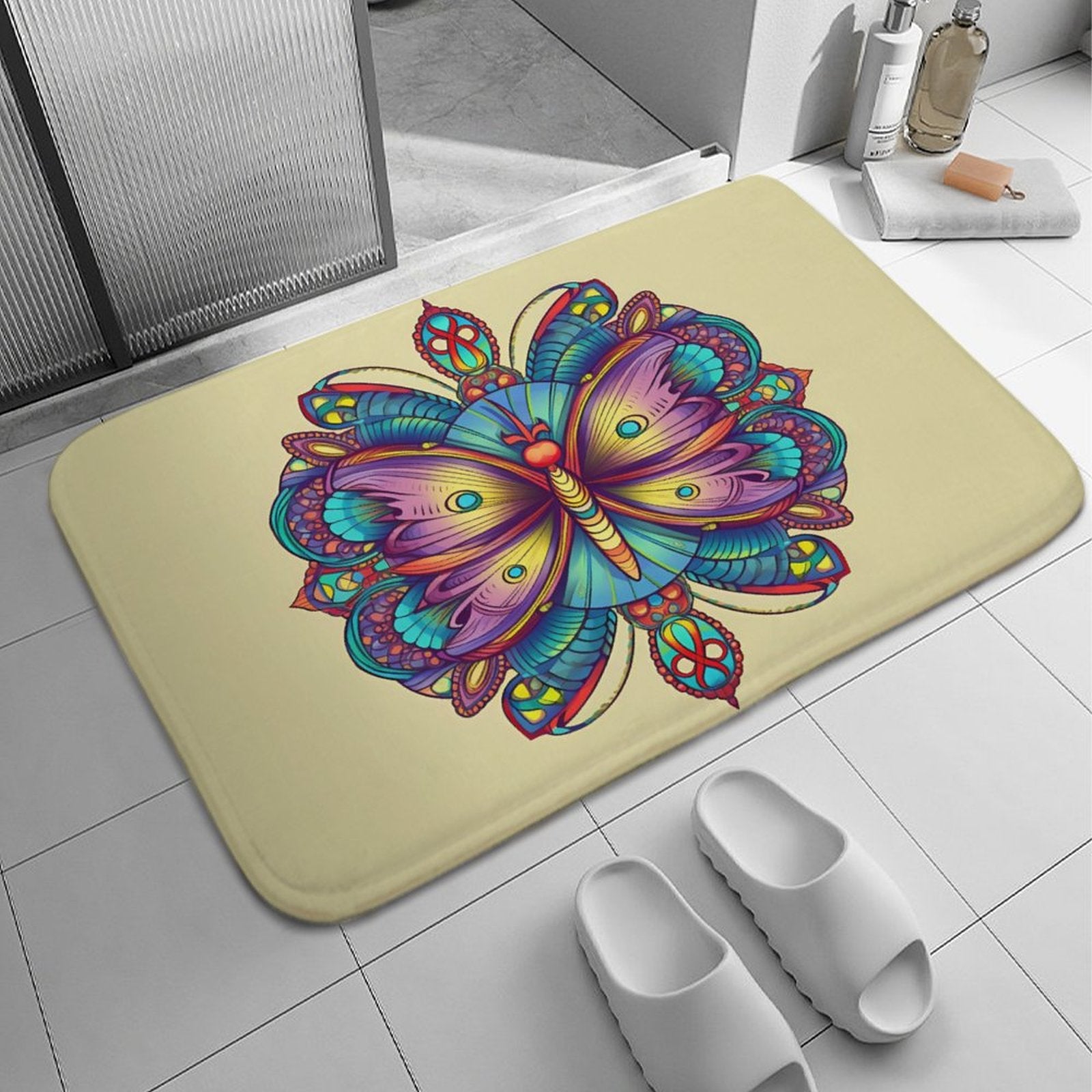 Butterfly Coral Velvet Rug