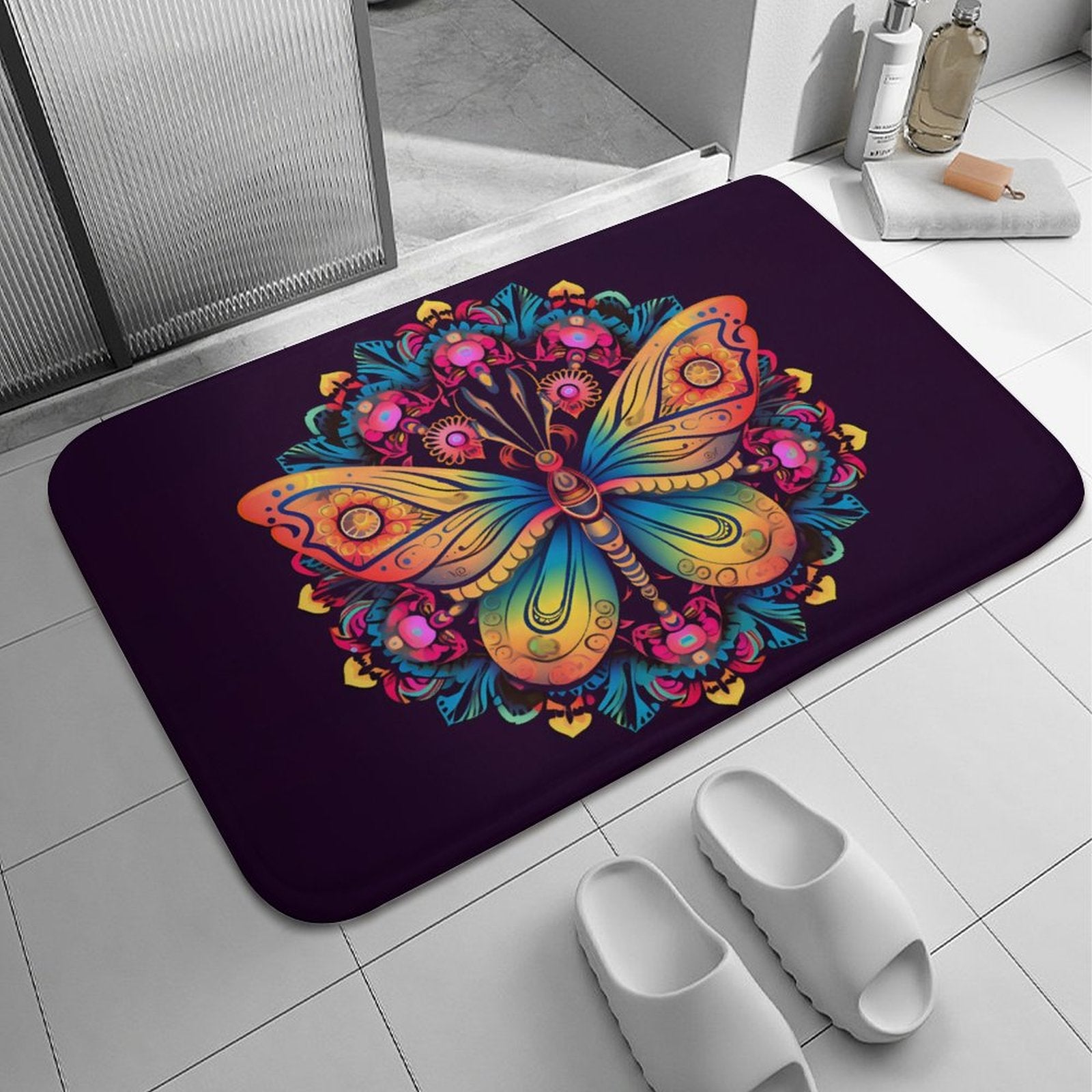 Butterfly Coral Velvet Rug