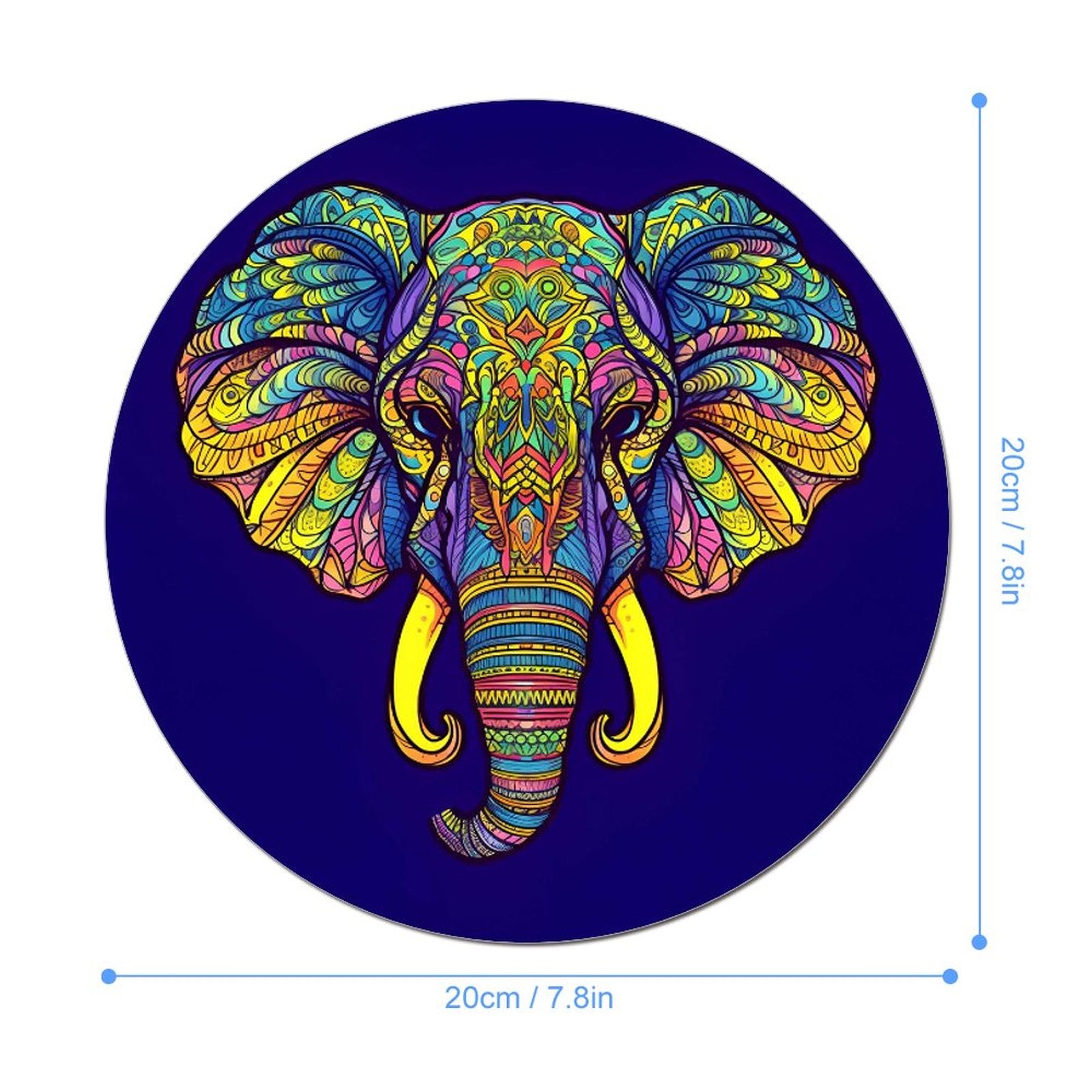 Elephant Round Mouse Pad