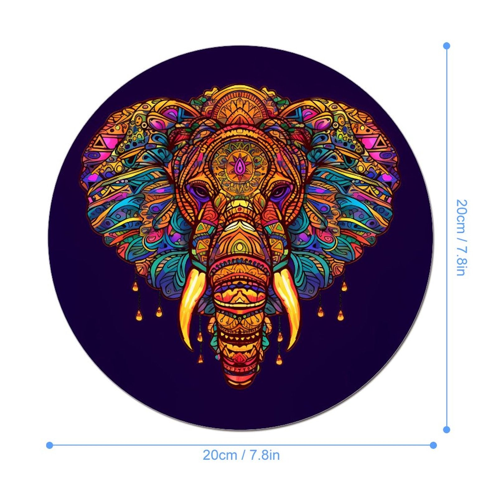 Elephant Round Mouse Pad