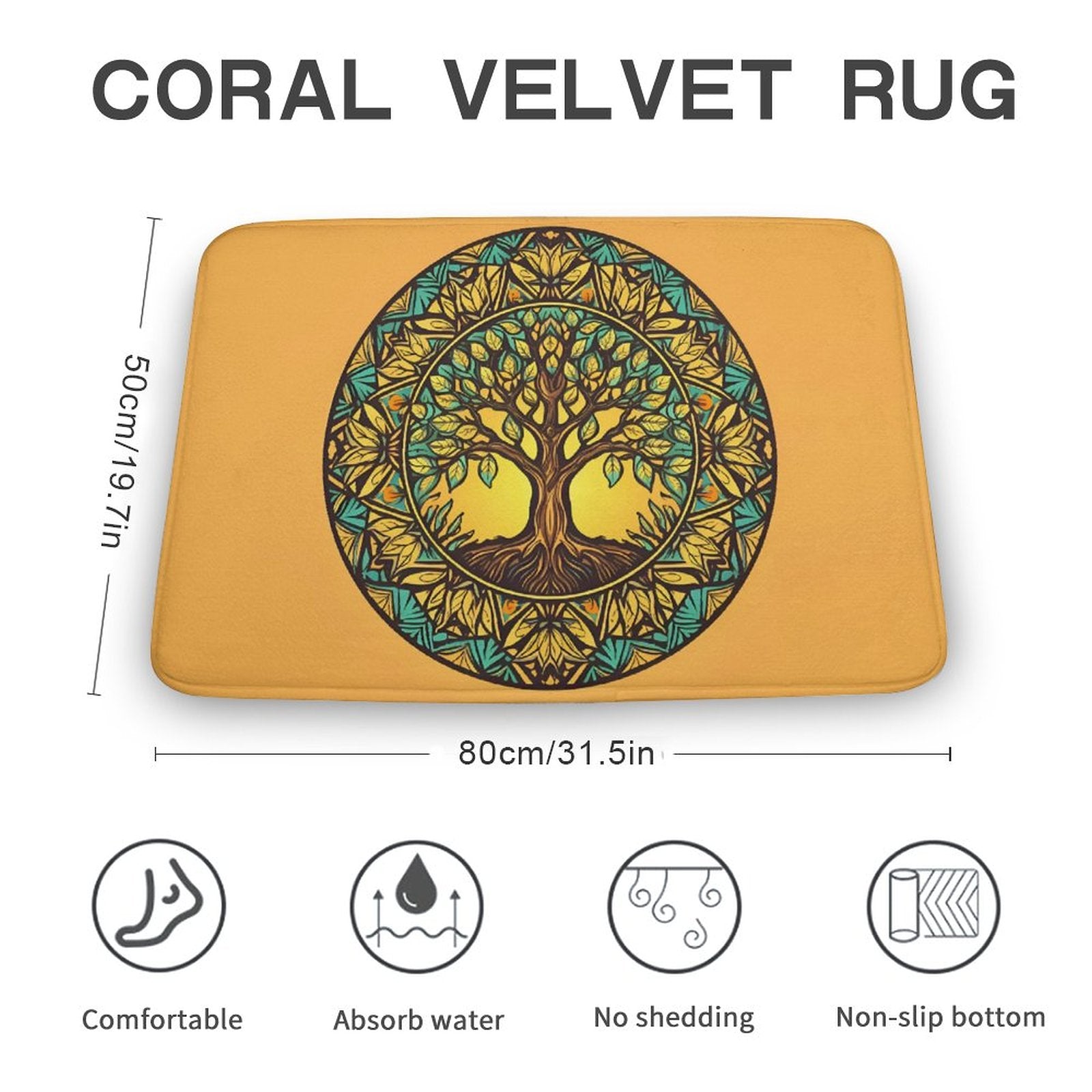 Tree Coral Velvet Rug